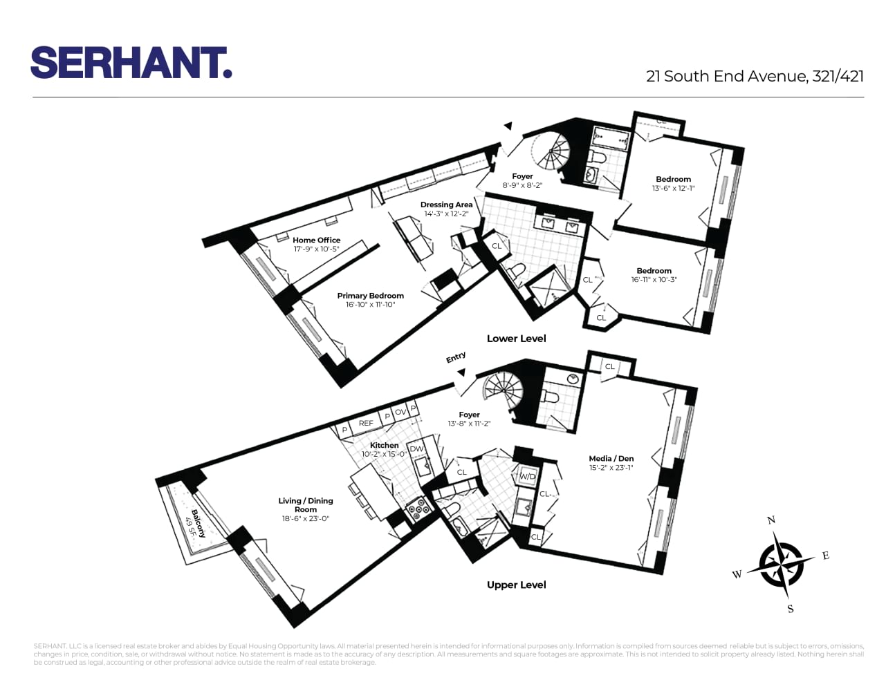 Real estate property located at 21 END #321/421, New York, Battery Park City, New York City, NY