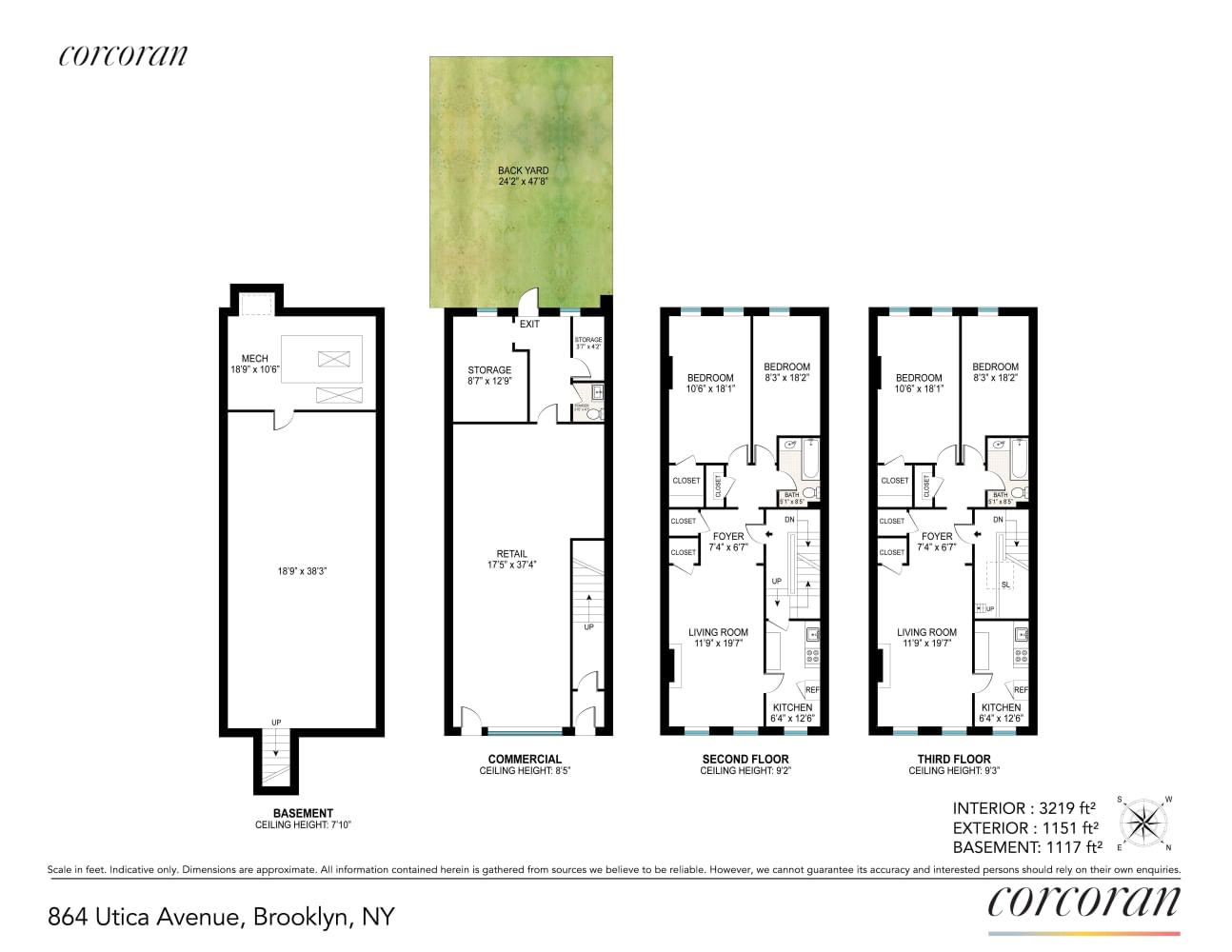 Real estate property located at 864 UTICA, Kings, East Flatbush, New York City, NY