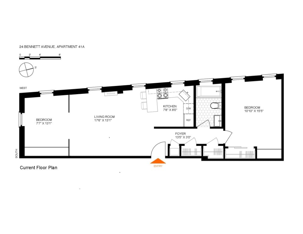 Real estate property located at 24 Bennett #41A, New York, Washington Heights, New York City, NY