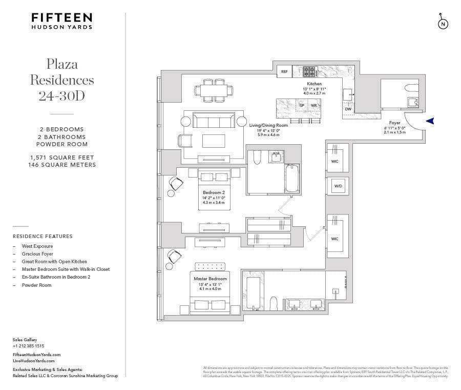 Real estate property located at 15 HUDSON YARDS #26D, New York, Hudson Yards, New York City, NY