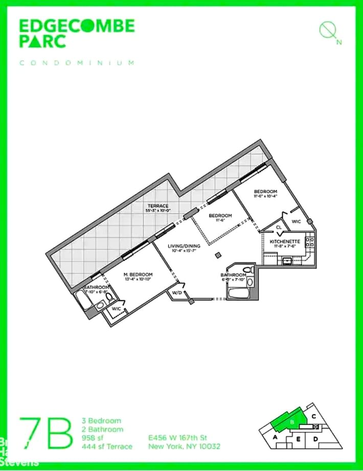 Real estate property located at 456 167TH #7B, New York, Washington Heights, New York City, NY