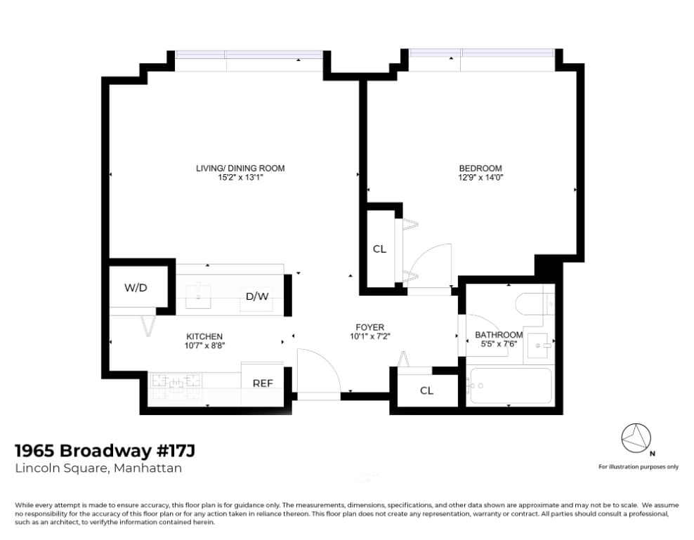 Real estate property located at 1965 Broadway #17J, New York, Upper West Side, New York City, NY