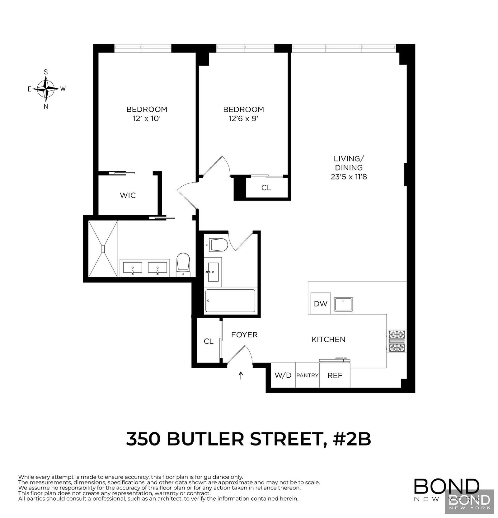 Real estate property located at 350 Butler #2B, Kings, Park Slope, New York City, NY