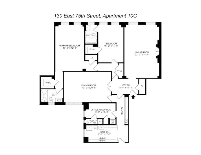 Real estate property located at 130 75th #10C, New York, New York City, NY