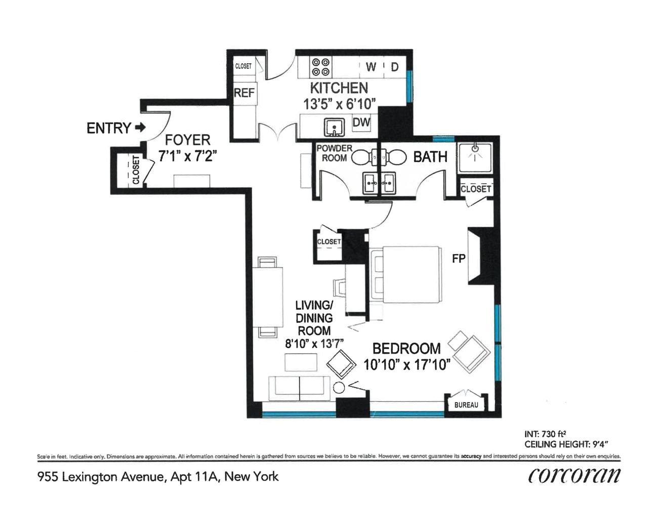 Real estate property located at 955 Lexington #11A, New York, New York City, NY