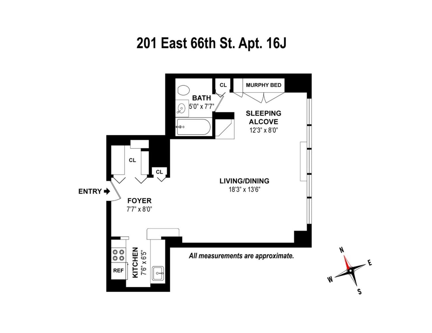 Real estate property located at 201 66th #16J, New York, New York City, NY