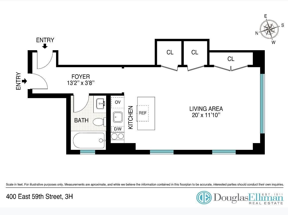 Real estate property located at 400 59th #3H, New York, New York City, NY