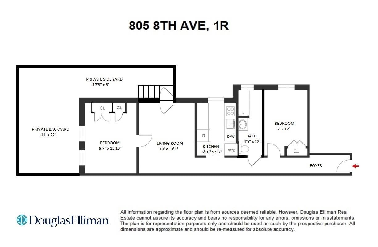 Real estate property located at 805 8th #1R, Kings, New York City, NY