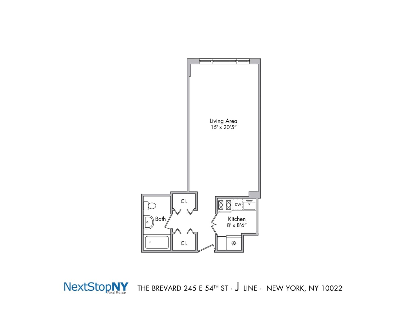 Real estate property located at 245 54TH #16J, NewYork, Sutton, New York City, NY