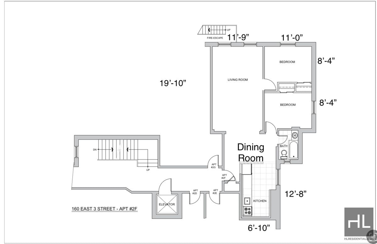 Real estate property located at 160 3rd #2F, New York, East Village, New York City, NY, US