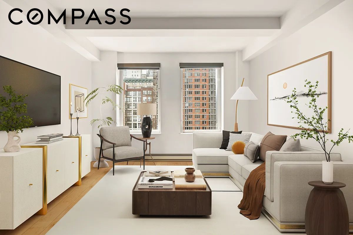 Real estate property located at 93 Worth #1205, New York, Tribeca, New York City, NY, US