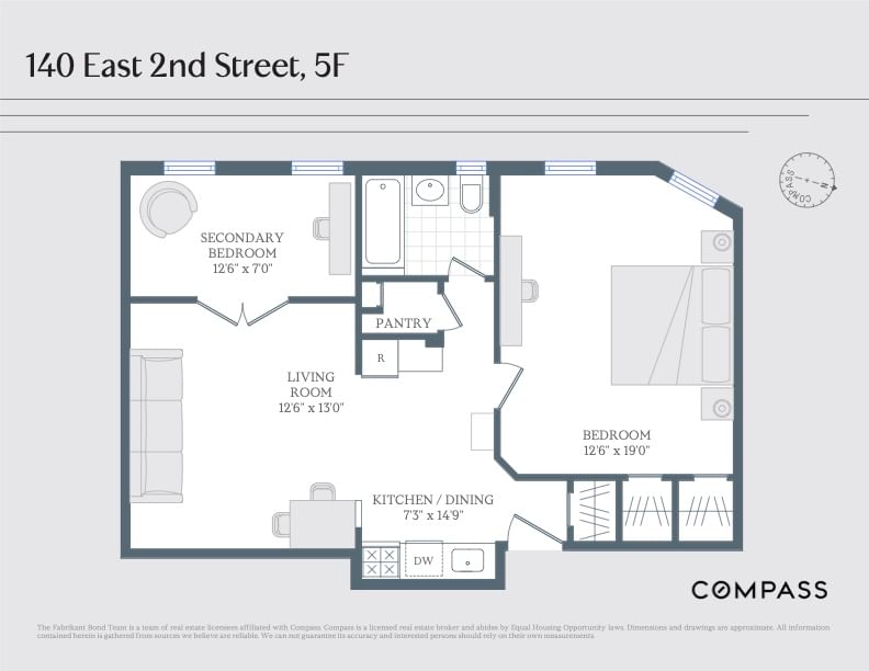 Real estate property located at 140 2nd #5F, Kings, Windsor Terrace, New York City, NY, US