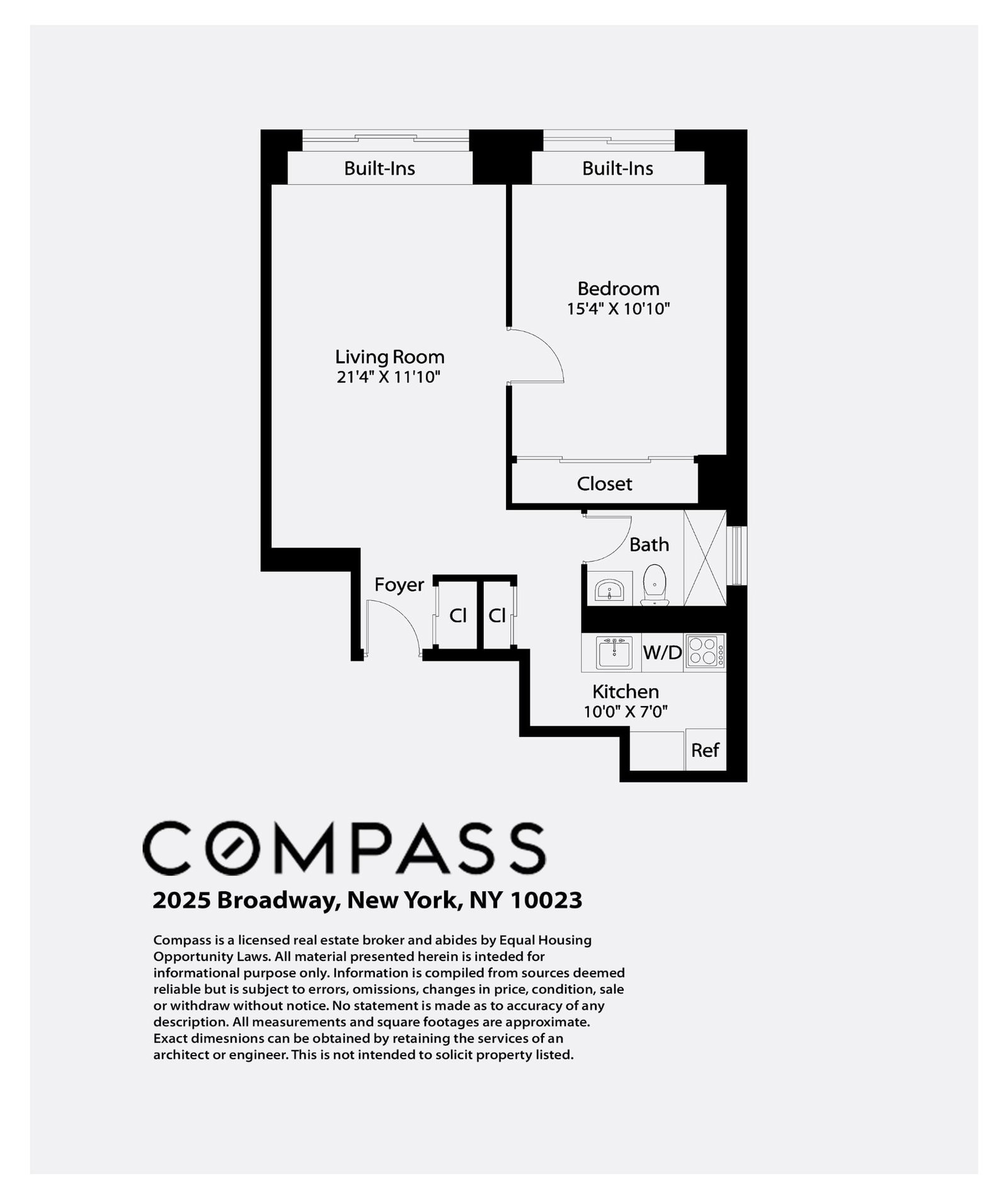 Real estate property located at 2025 Broadway #5K, New York, Upper West Side, New York City, NY, US