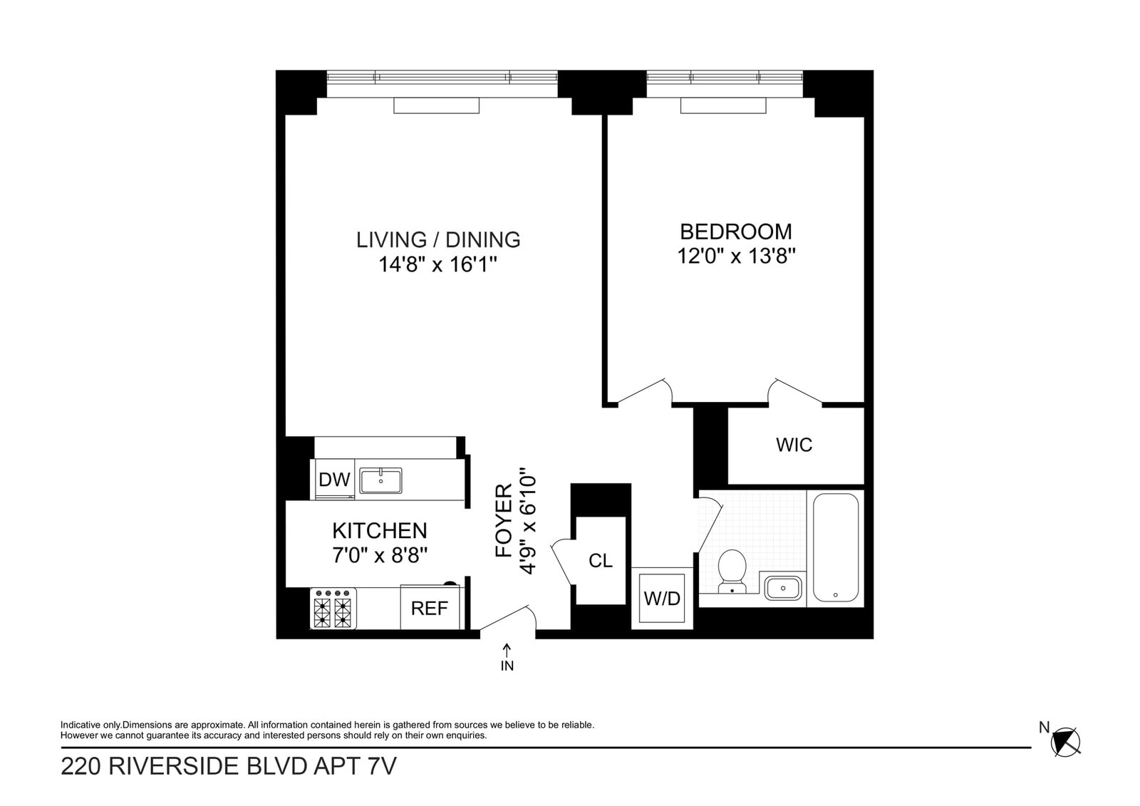 Real estate property located at 220 RIVERSIDE #7V, New York, Lincoln Square, New York City, NY, US