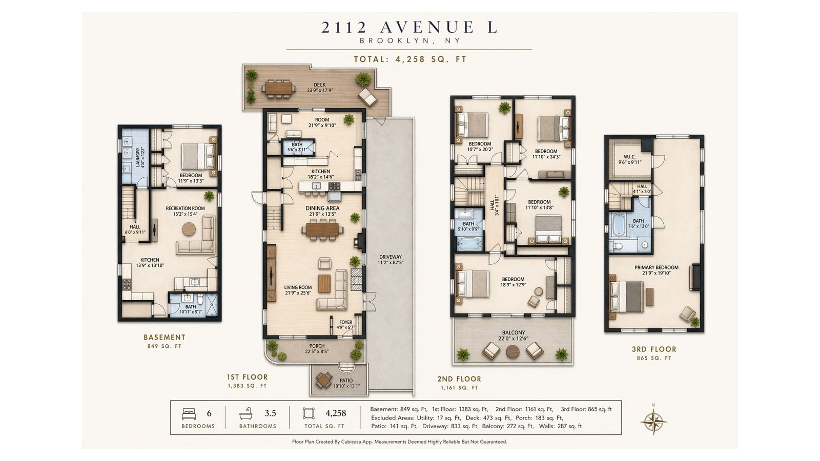 Real estate property located at 2112 AVE L, Kings, Midwood, New York City, NY, US