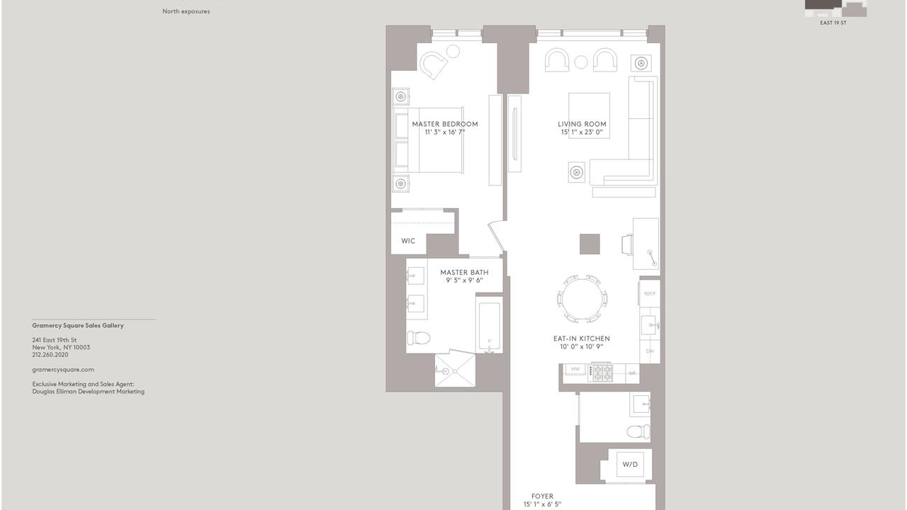 Real estate property located at 215 19TH #6E, New York, Gramercy Park, New York City, NY, US