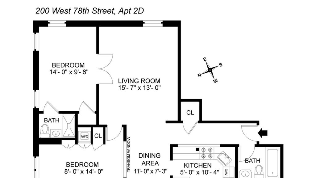 Real estate property located at 200 78TH #2D, New York, Upper West Side, New York City, NY, US
