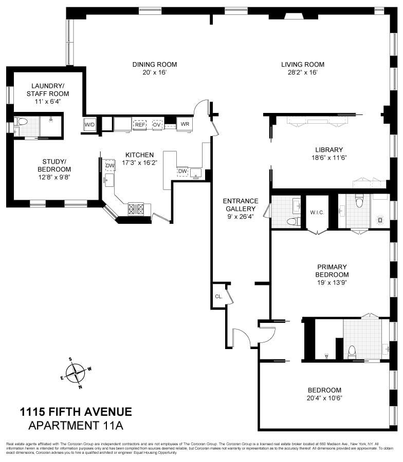 Real estate property located at 1115 5TH #11A, New York, Carnegie Hill, New York City, NY, US