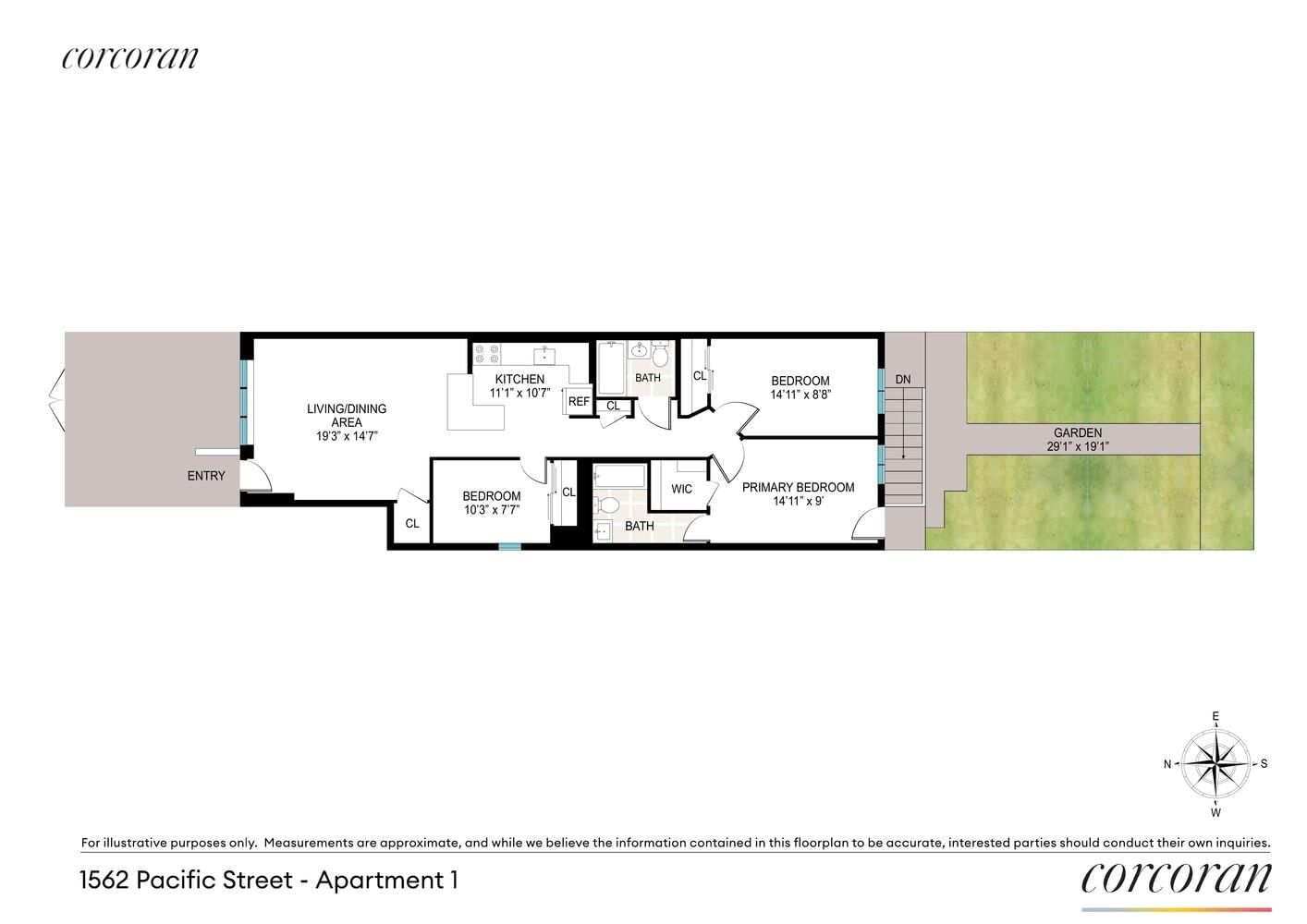 Real estate property located at 1562 PACIFIC, Kings, Crown Heights, New York City, NY, US