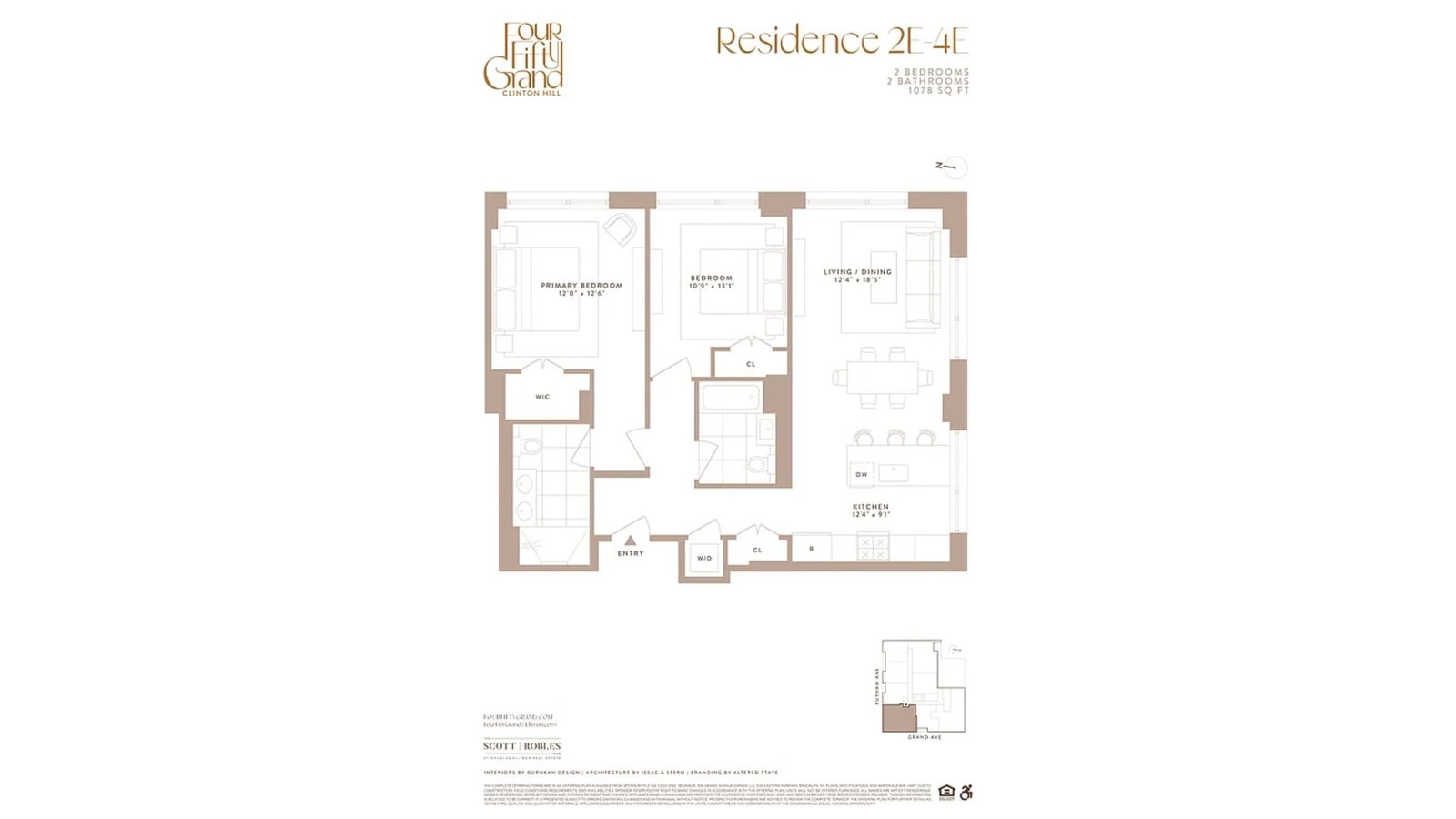 Real estate property located at 450 GRAND #4E, Kings, Clinton Hill, New York City, NY, US