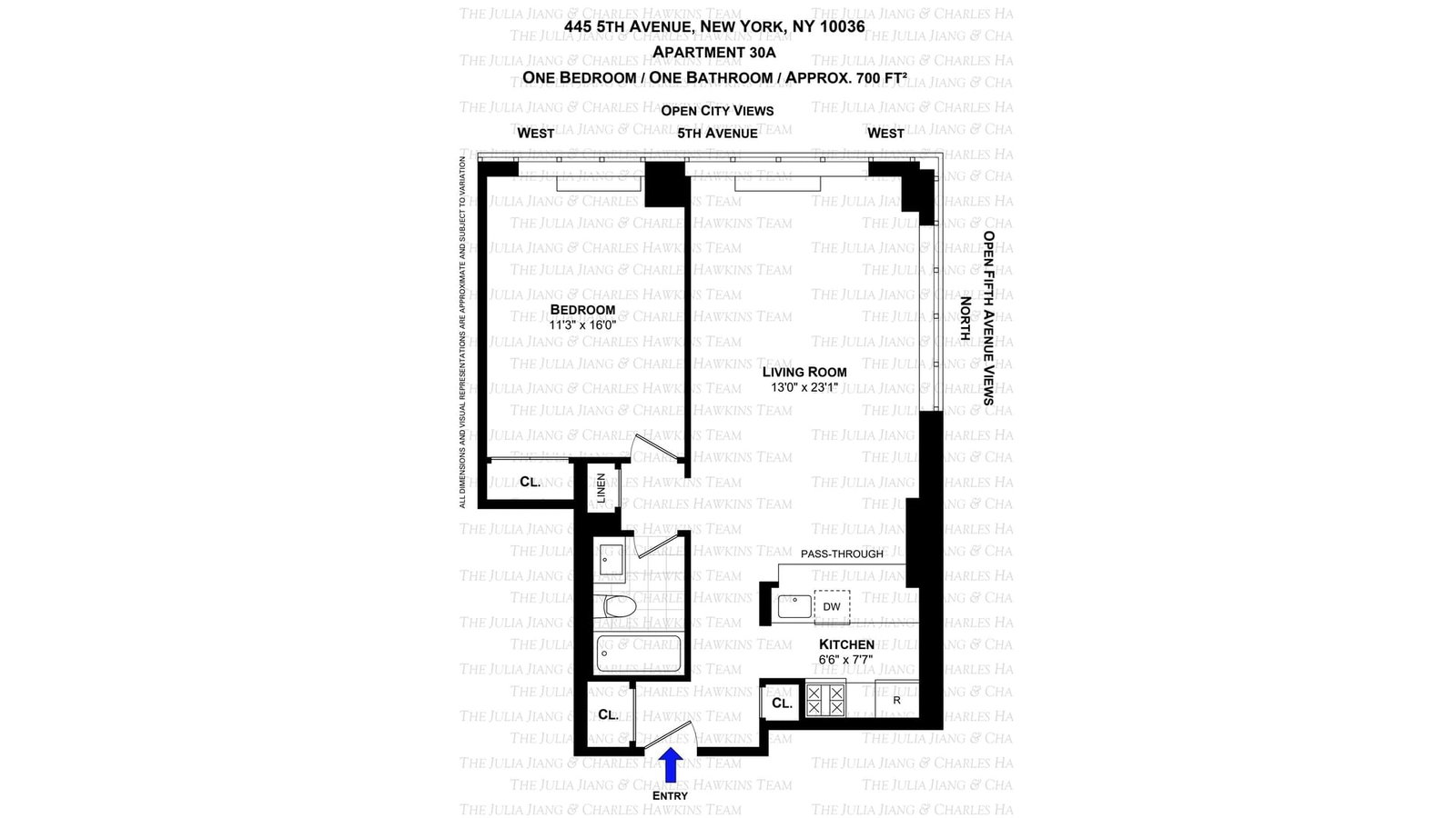 Real estate property located at 445 5TH #30A, New York, Midtown, New York City, NY, US