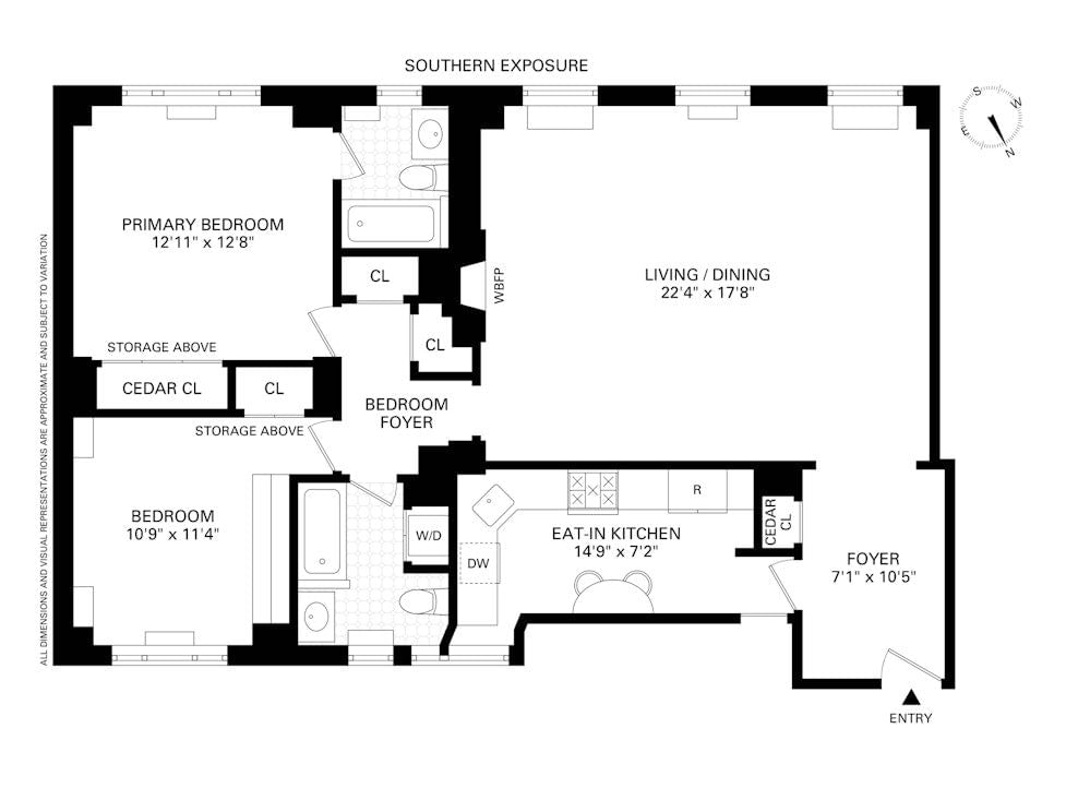 Real estate property located at 430 57TH #5C, New York, Sutton Place, New York City, NY, US