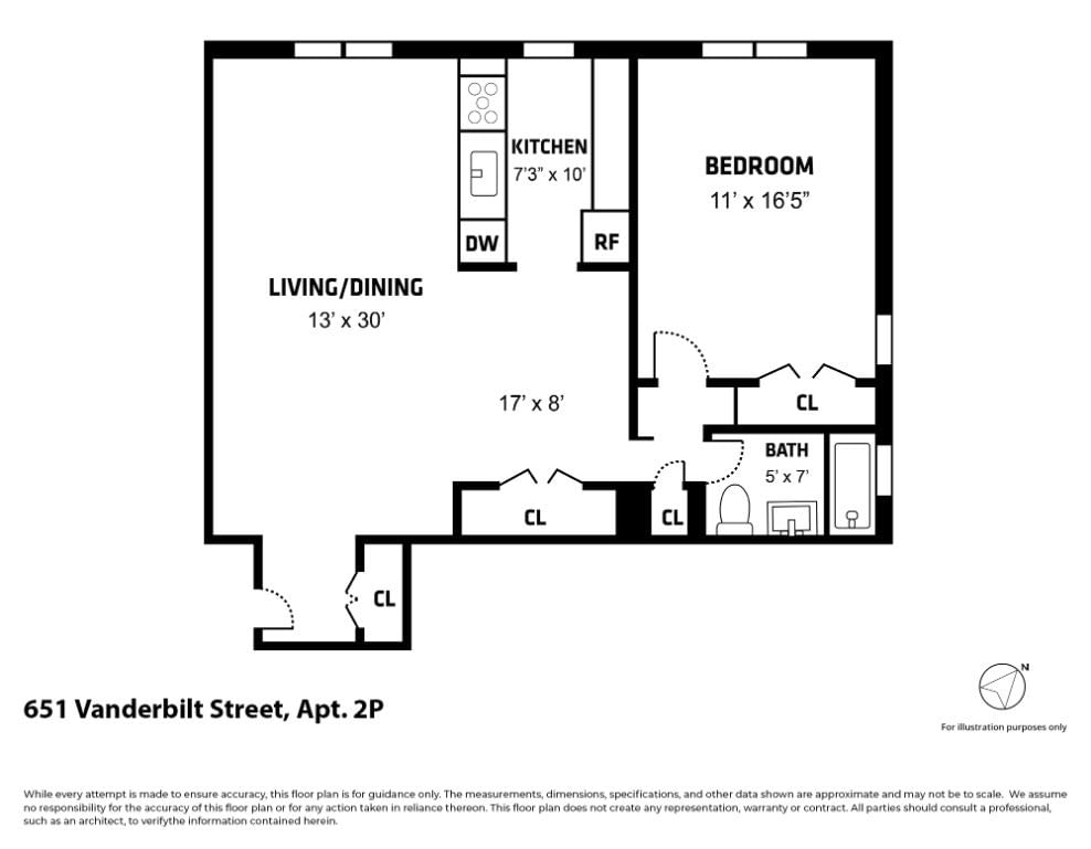 Real estate property located at 651 Vanderbilt #2P, Kings, Windsor Terrace, New York City, NY, US