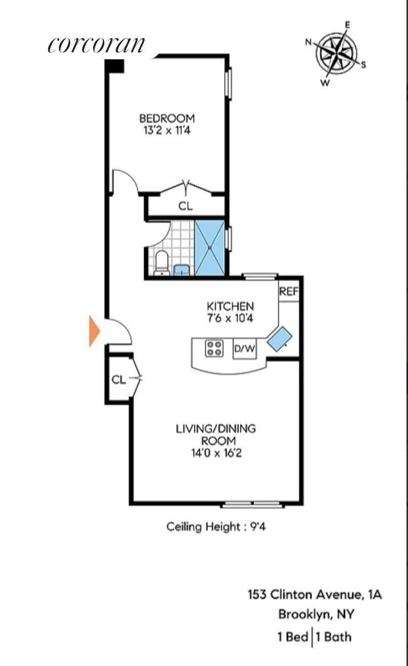 Real estate property located at 153 Clinton #1A, Kings, Clinton Hill, New York City, NY, US