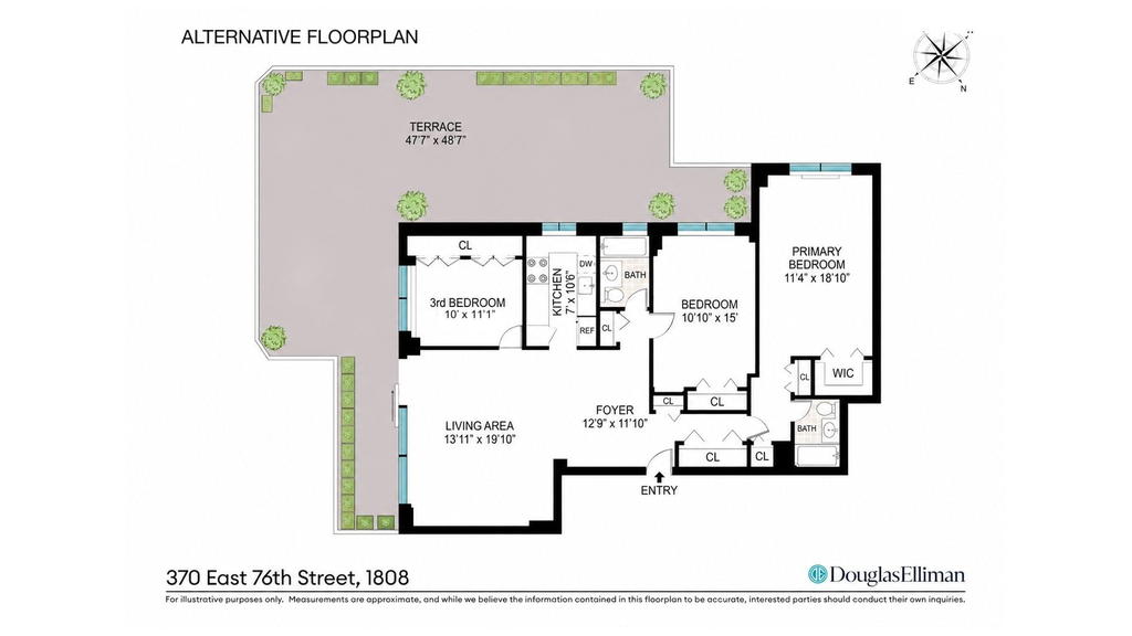 Real estate property located at 370 76TH A1808, New York, Lenox Hill, New York City, NY, US