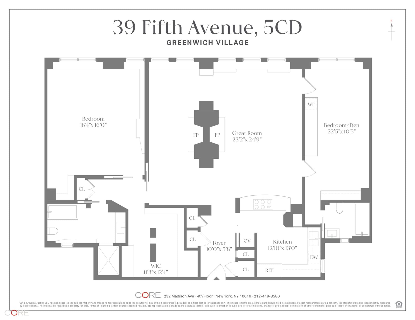 Real estate property located at 39 Fifth #5CD, New York, Greenwich Village, New York City, NY, US